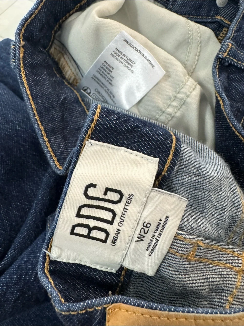 BDG Joey full length wide leg Jean baggy size 26 dark denim wash - Picture 5 of 6